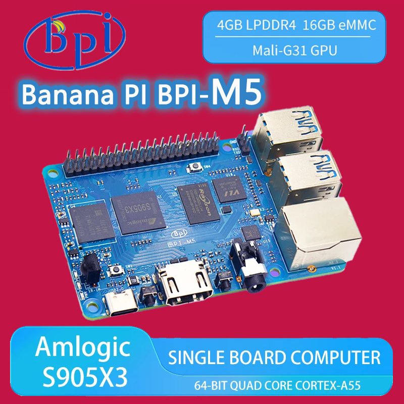 Banana PI BPI-M5 Amlogic S905X - Banana Pi Bpi-M5 recension och pris